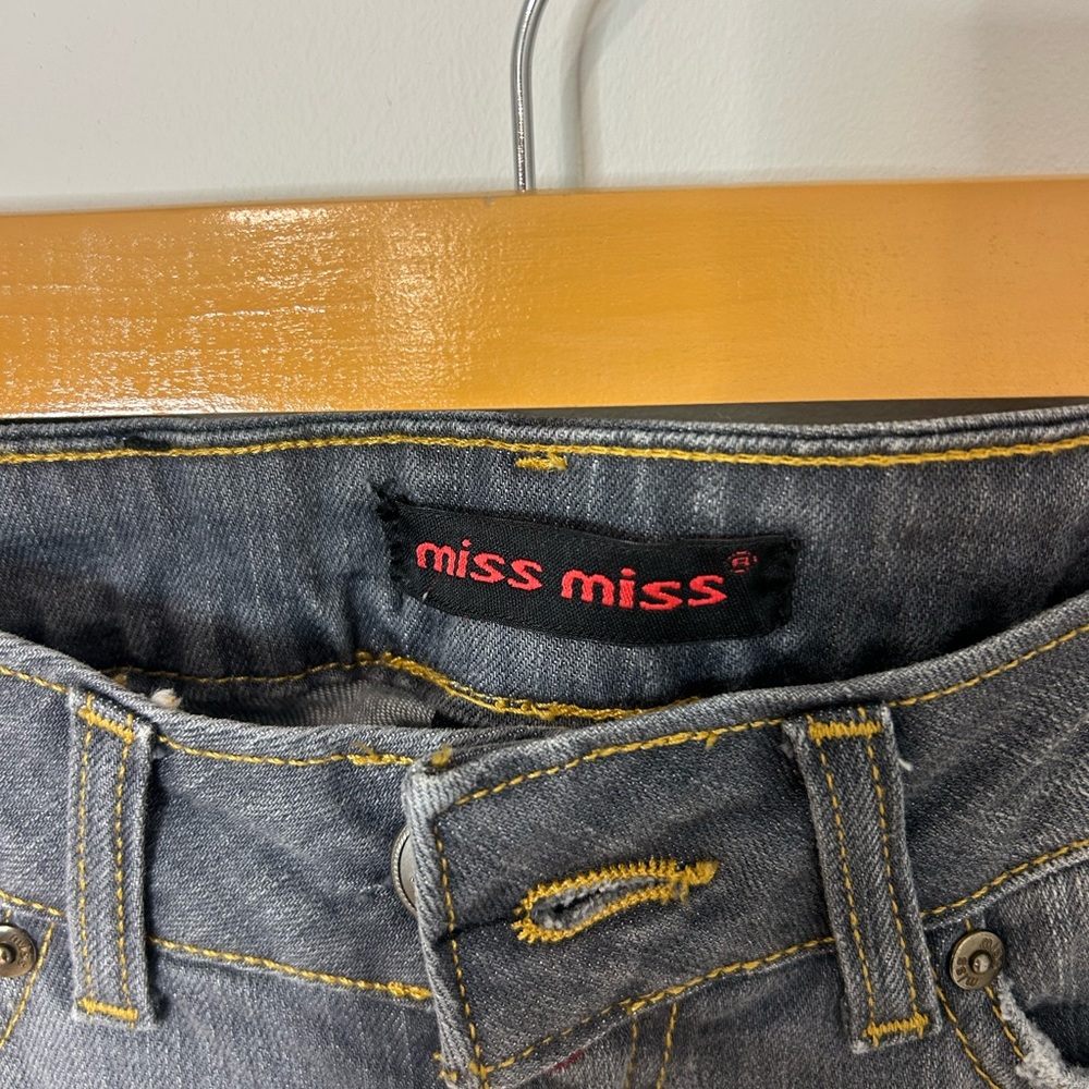 Beautiful Classic Gray distressed Jeans by Miss Miss❤️40/8 - Picture 5 of 14
